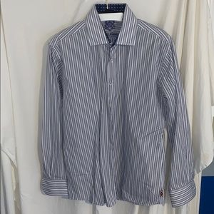 Blue/Grey Striped English Laundry Button Down 16.5